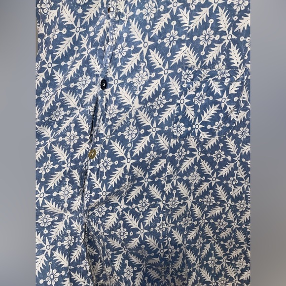 New! Magnolia Pearl Blue Birch Patterned Button Down Tunic 💙 RARE! Onesize - Picture 13 of 15